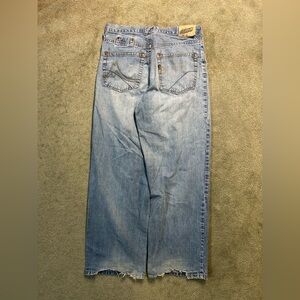 Vintage Mecca Jeans USA Baggy Hip Hop  Denim Y2K Pants Mens Size 34x32 Wide Leg